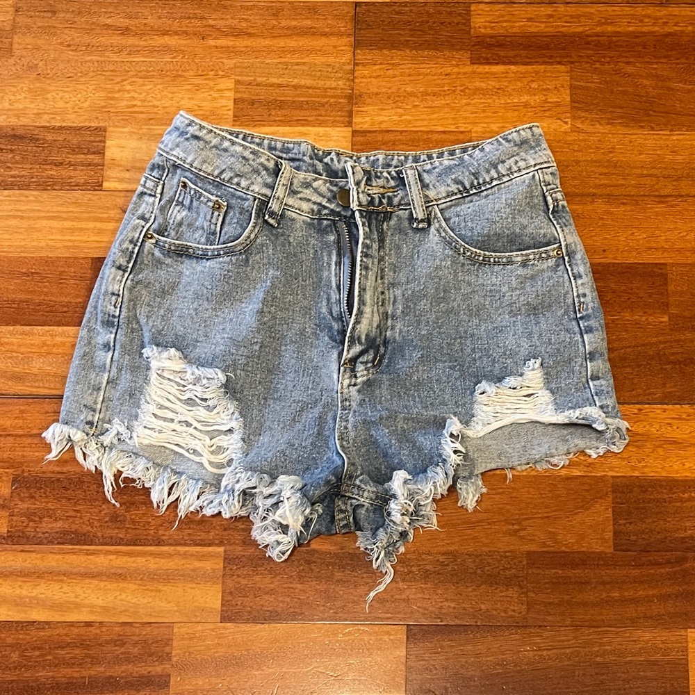 Ripped Jean Shorts